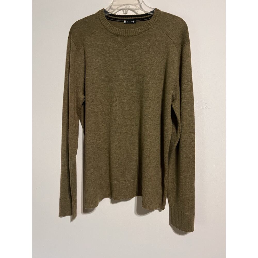 Smartwool Men’s Nylon Wool Blend Pullover Sweater Crewneck Brown Tan Small Med